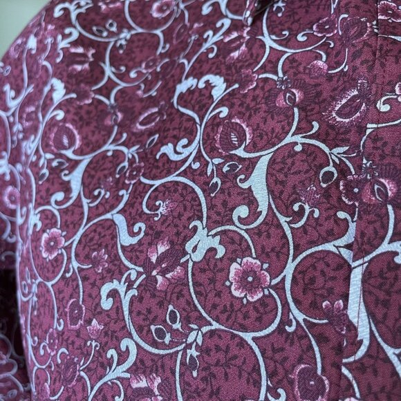Mens Eddie Bauer Button Down Dress Shirt Floral Top Size L Wrinkle Resistant u - Picture 7 of 11